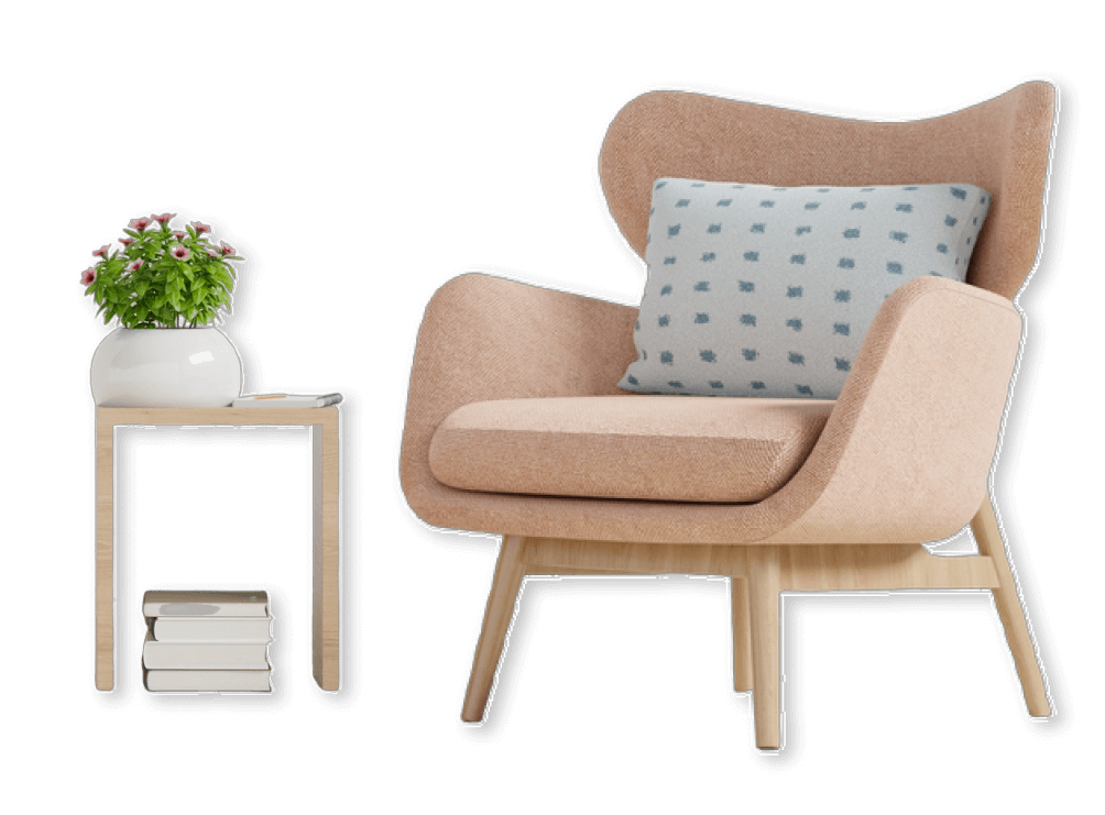 The Interior Has A Armchair On Empty White Wall Ba 2021 09 04 06 48 51 Utc Isolated.png